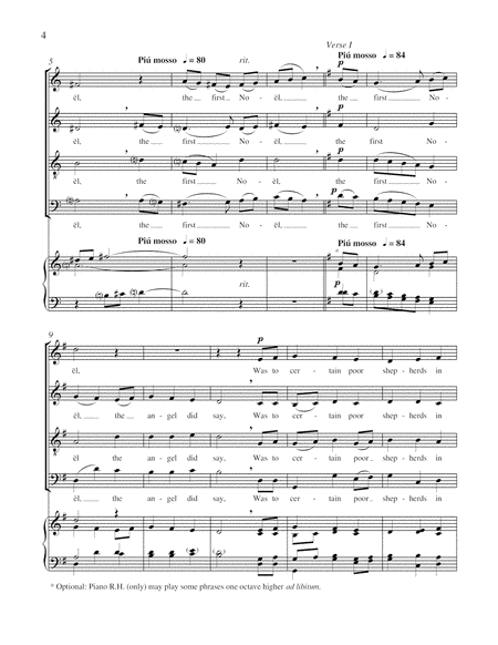 Carols of the Nativity: 5. The First Noel (Choral Score)