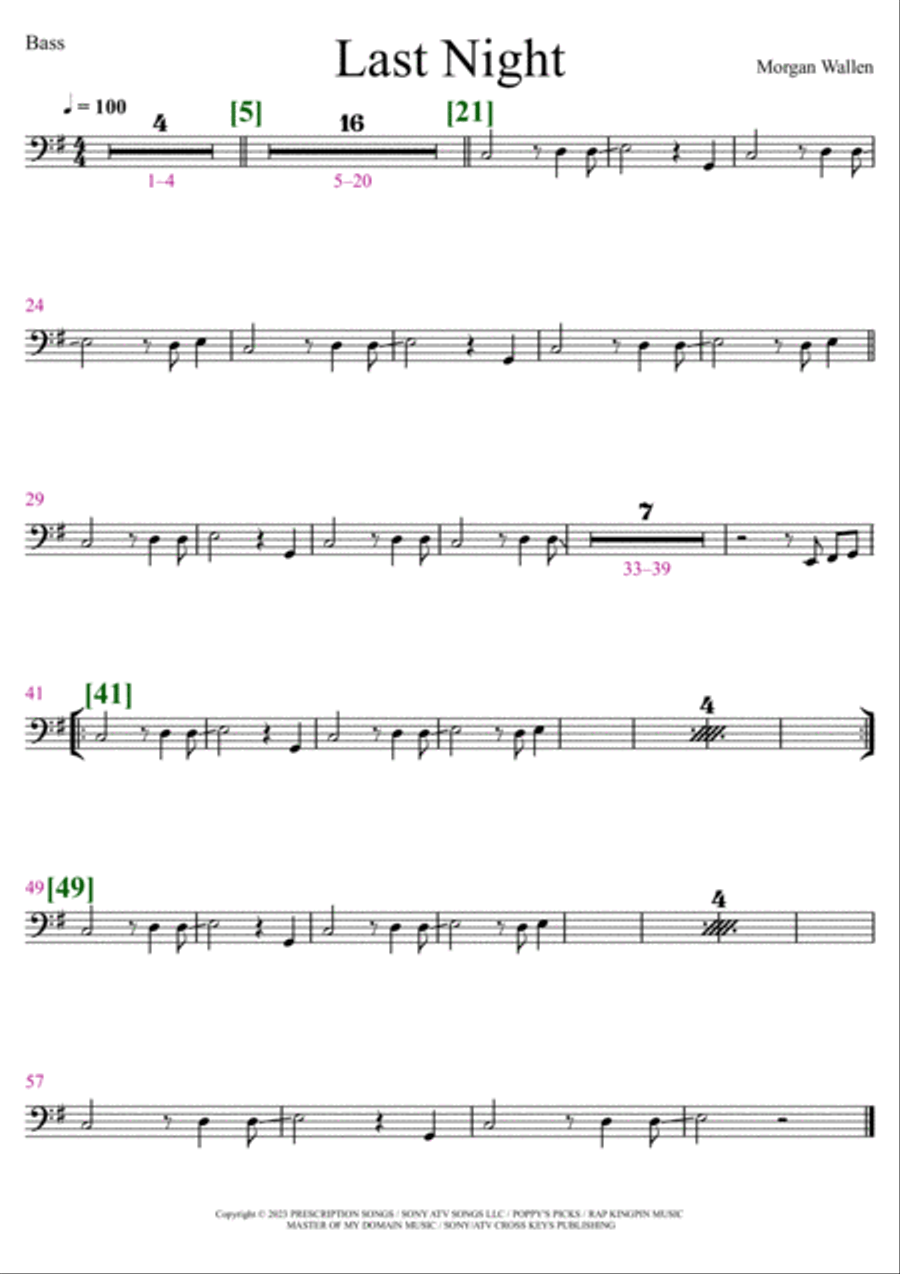 Last Night Alto Saxophone scores gallery preview page 2