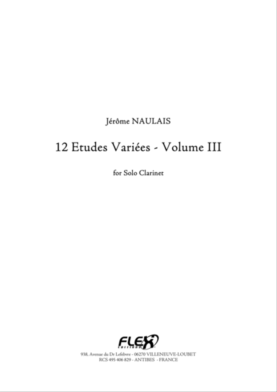 12 Etudes Variees - Volume III image number null