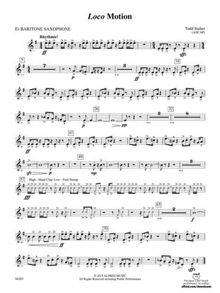 Loco Motion: E-flat Baritone Saxophone