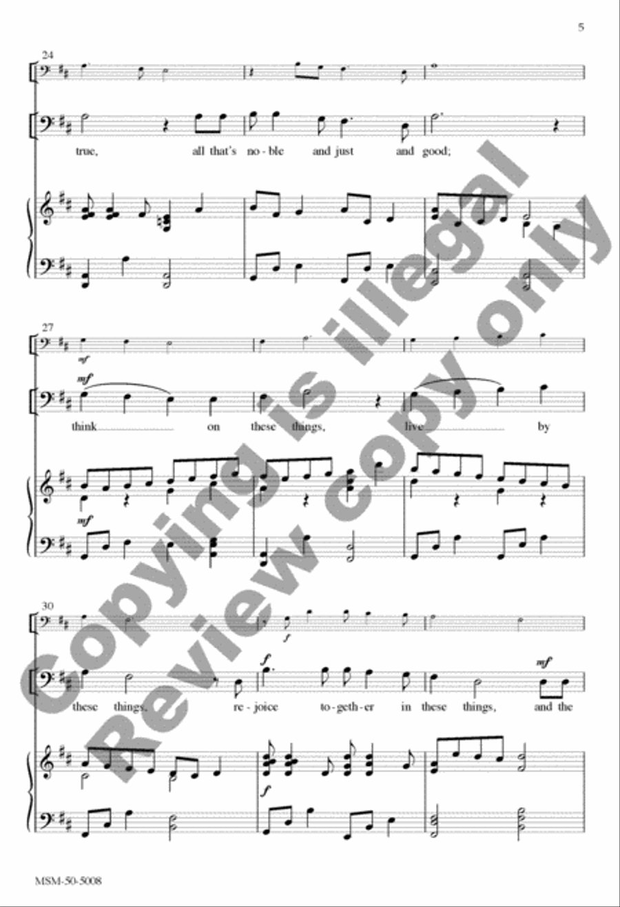 Think on These Things 3-Part scores gallery preview page 5