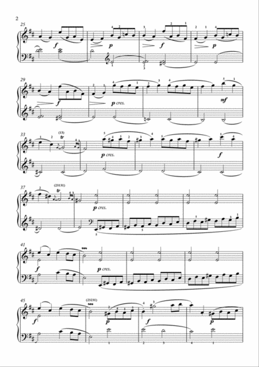 Scarlatti-Sonata in D-Major L.306 K.345(piano) Piano Solo scores gallery preview page 3