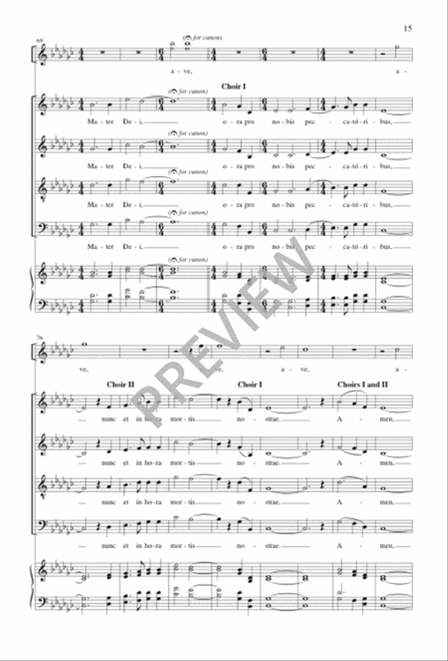 Ave Maria Ave Maria SSAATTBB scores gallery preview page 15