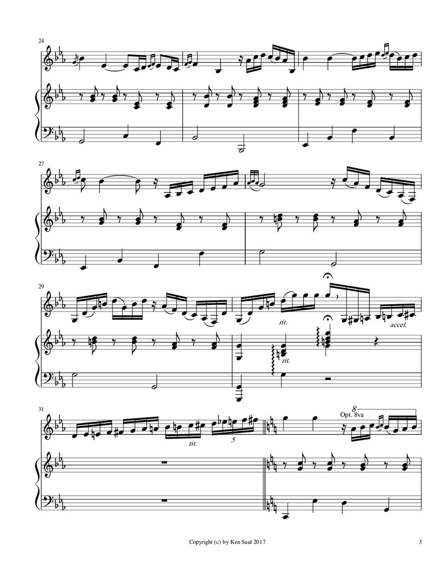 Capricho Arabe for Trumpet and Piano Trumpet Solo scores gallery preview page 5
