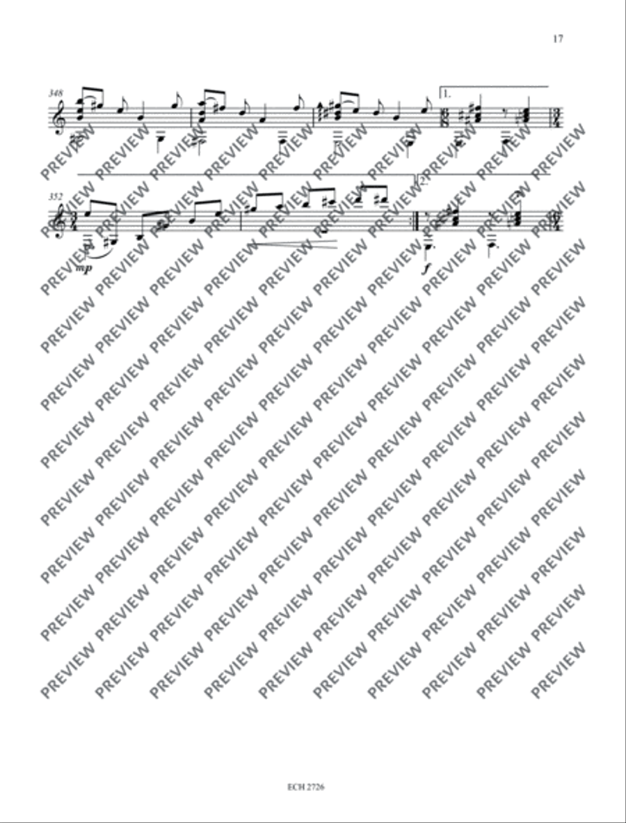 Feuerbach Variations Classical Guitar scores gallery preview page 18