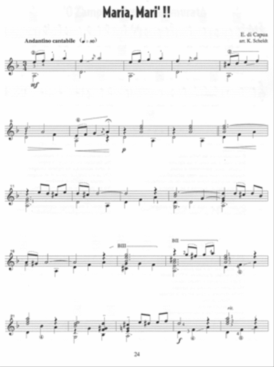 6 Neapolitan Songs for Solo Classic Guitar Acoustic Guitar scores gallery preview page 3