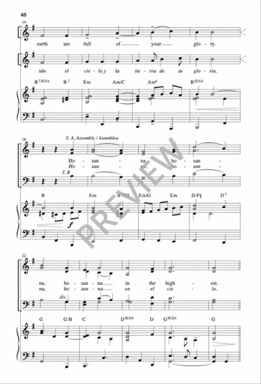 Mass of the Sun of Justice / Misa Sol de Justicia 4-Part scores gallery preview page 47