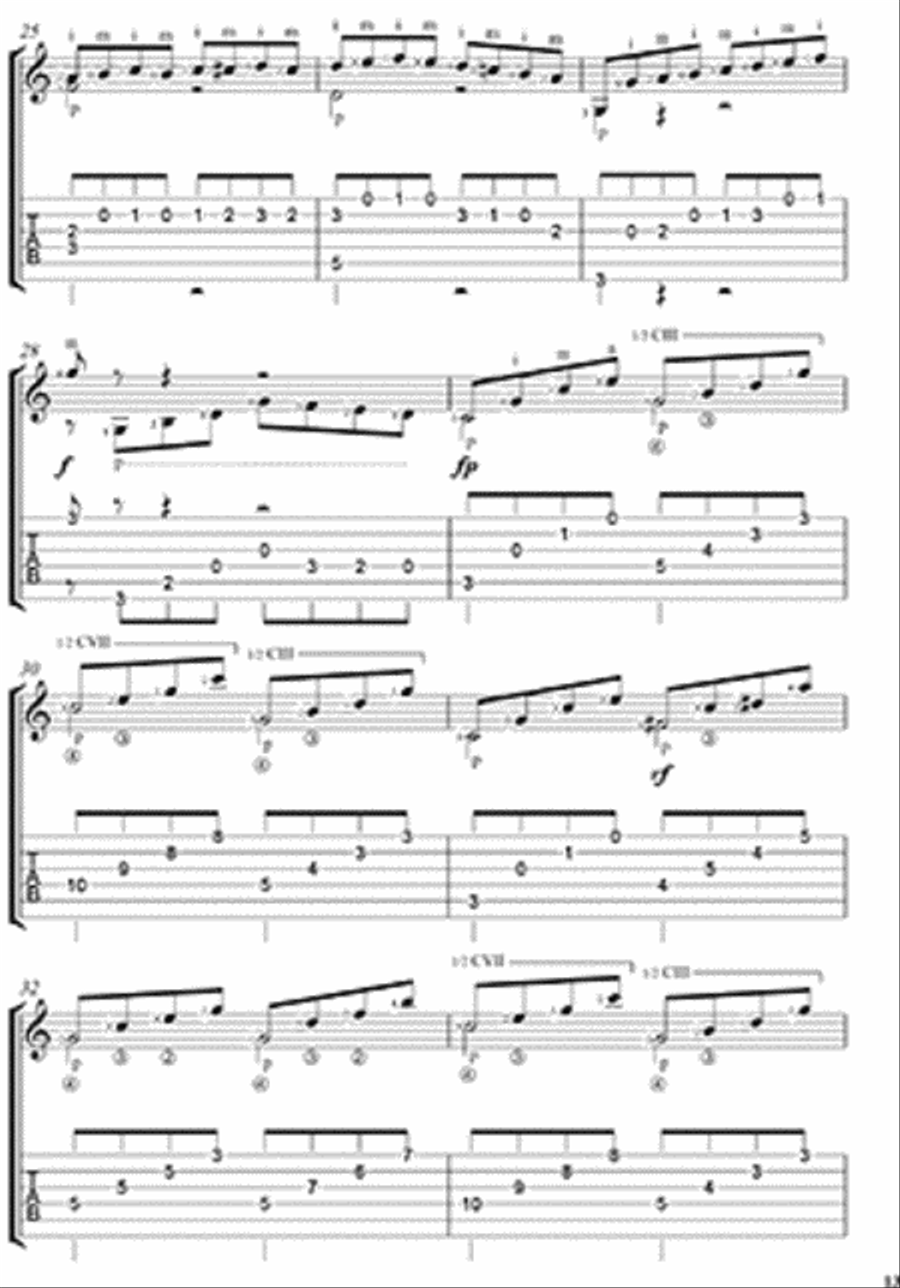Matteo Carcassi: 25 Melodious and Progressive Studies op. 60 Classical Guitar scores gallery preview page 2