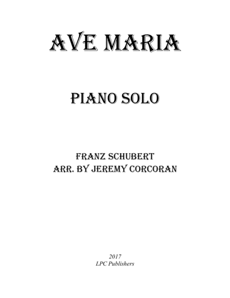 Ave Maria Piano Solo image number null