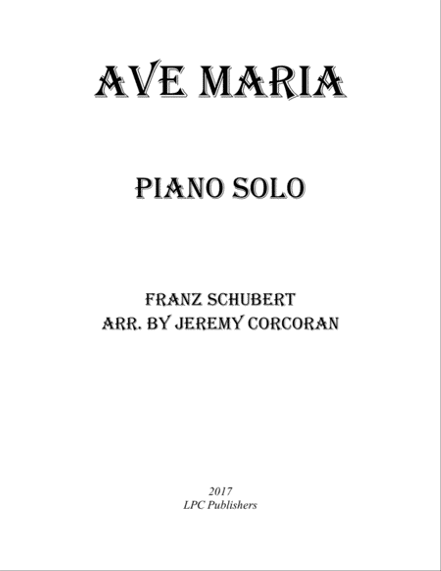 Ave Maria Piano Solo Ave Maria Piano Solo Piano Solo scores gallery preview page 1