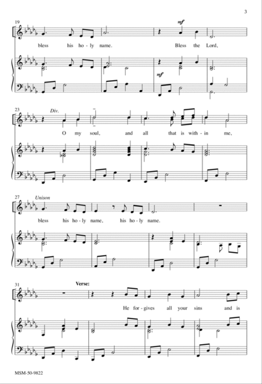 Bless the Lord Bless the Lord 2-Part scores gallery preview page 3