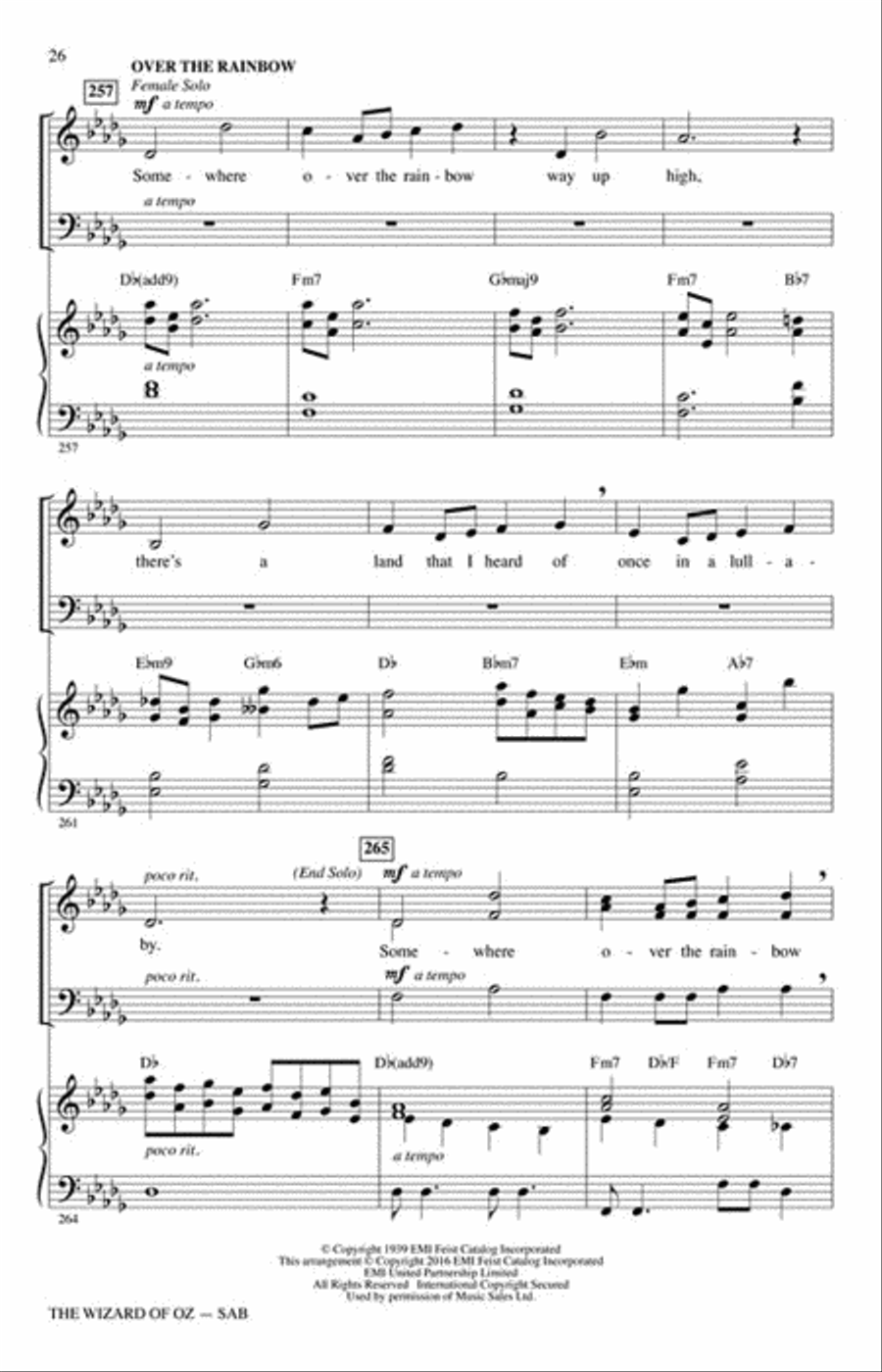 The Wizard of Oz 3-Part scores gallery preview page 7