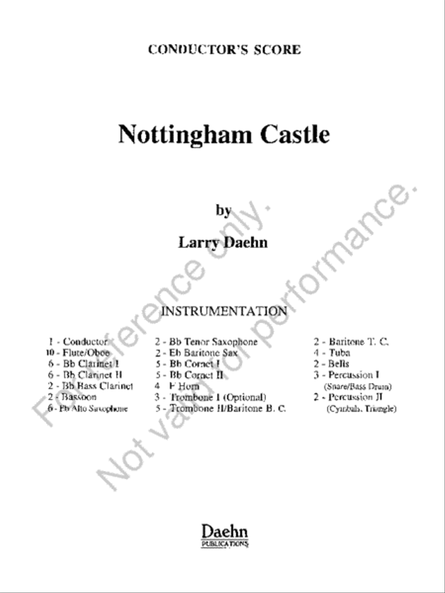 Nottingham Castle Concert Band scores gallery preview page 2