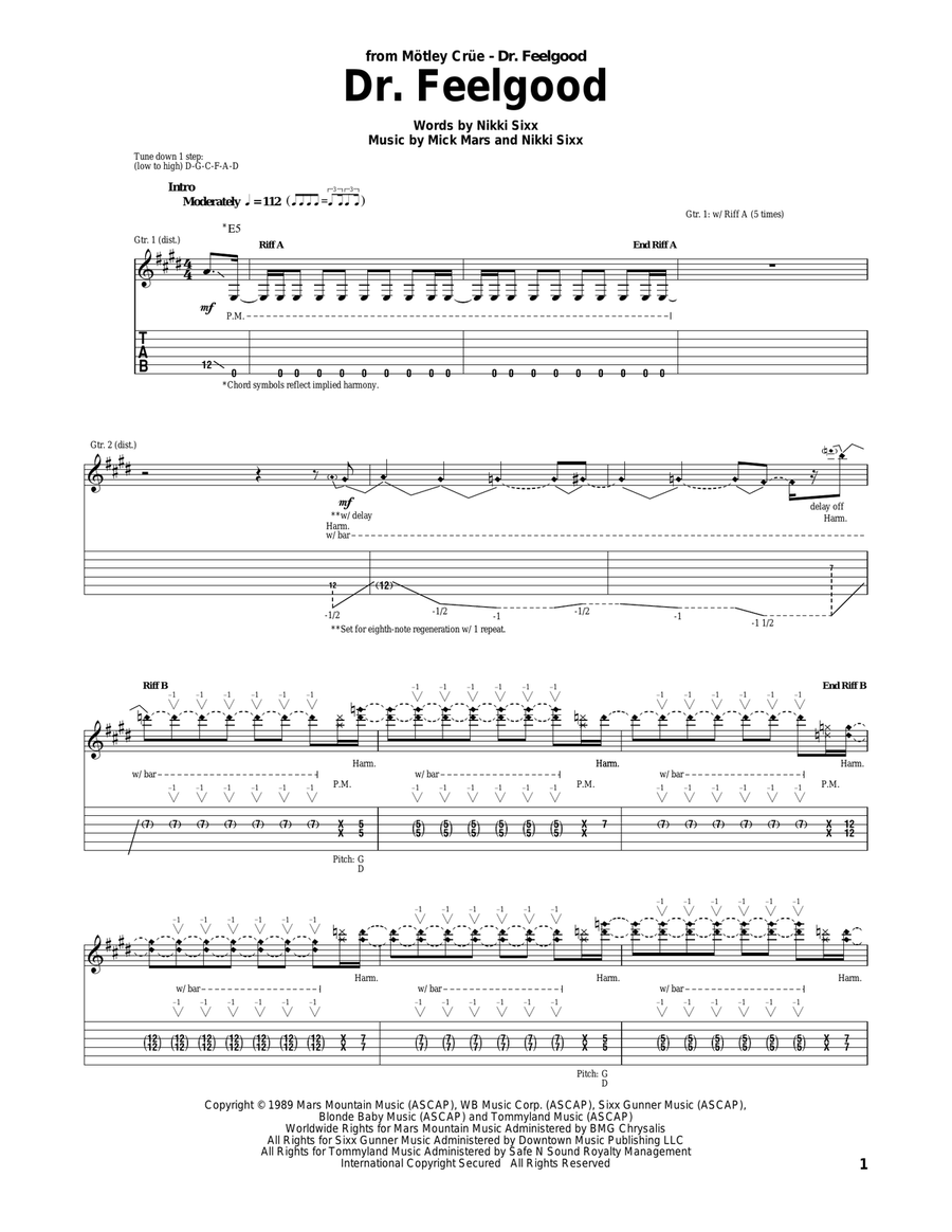 Dr. Feel Good Acoustic Guitar scores gallery preview page 1
