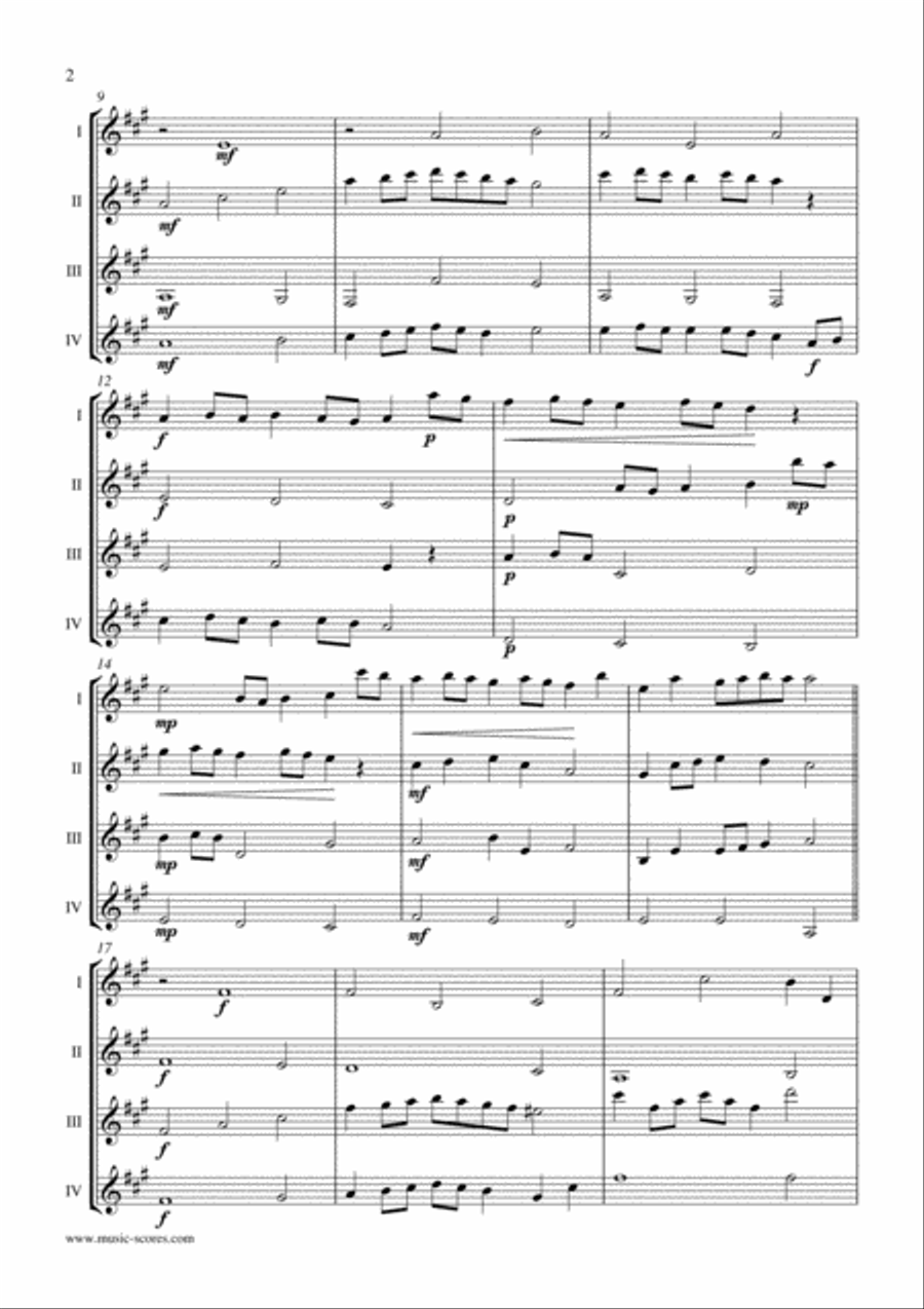 Festival Rondeau from Abdelazer - Trumpet Quartet Trumpet Solo scores gallery preview page 2