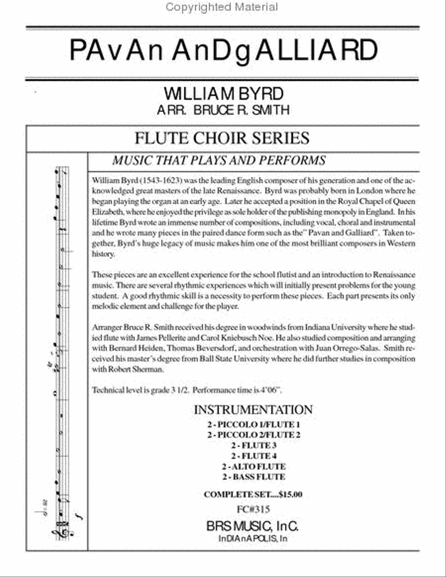Pavan and Galliard Pavan and Galliard Flute Choir scores gallery preview page 2