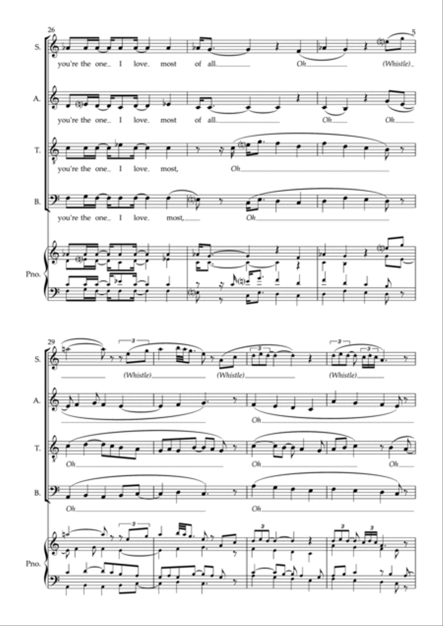 Nine Million Bicycles 4-Part scores gallery preview page 5