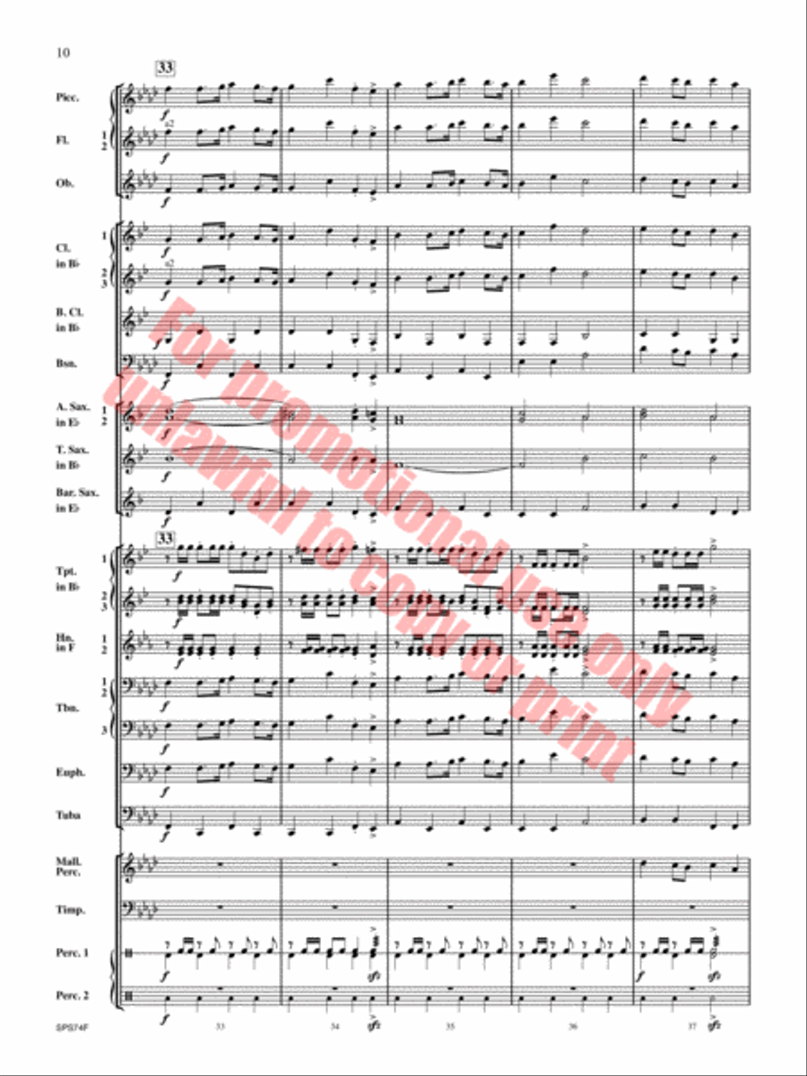 Courage of the Cossacks Concert Band scores gallery preview page 11