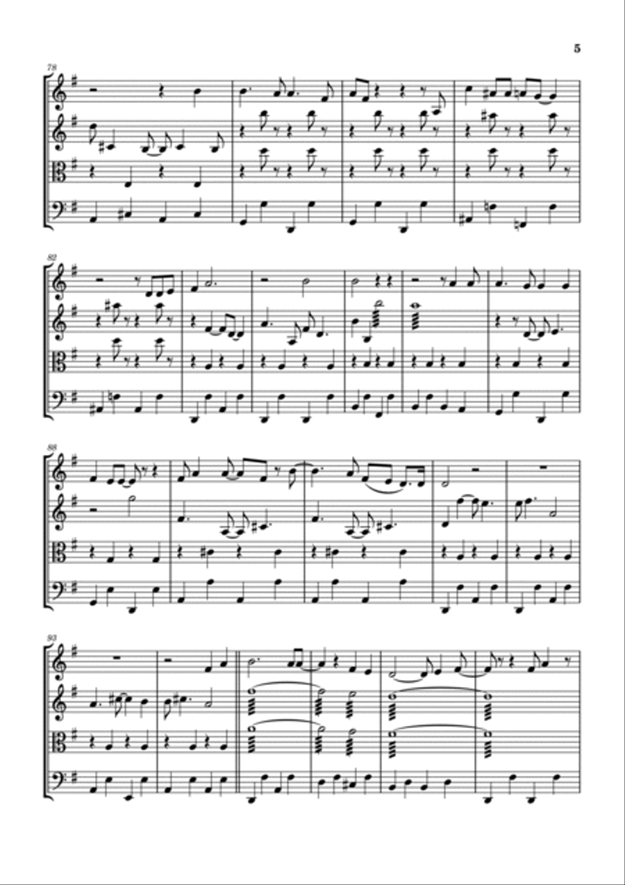 Life Is Beautiful String Quartet scores gallery preview page 6