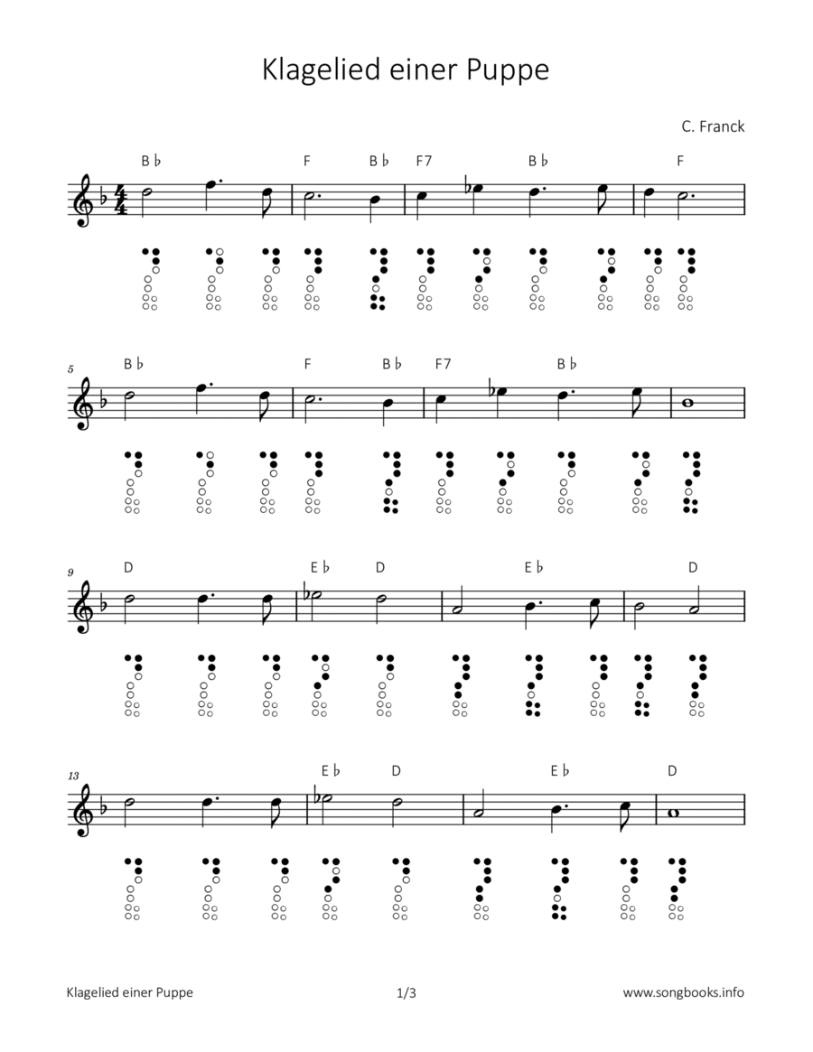 Klagelied einer Puppe Chamber Music scores gallery preview page 1