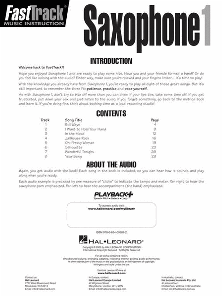 FastTrack Alto Saxophone Songbook - Level 1 Alto Saxophone scores gallery preview page 3