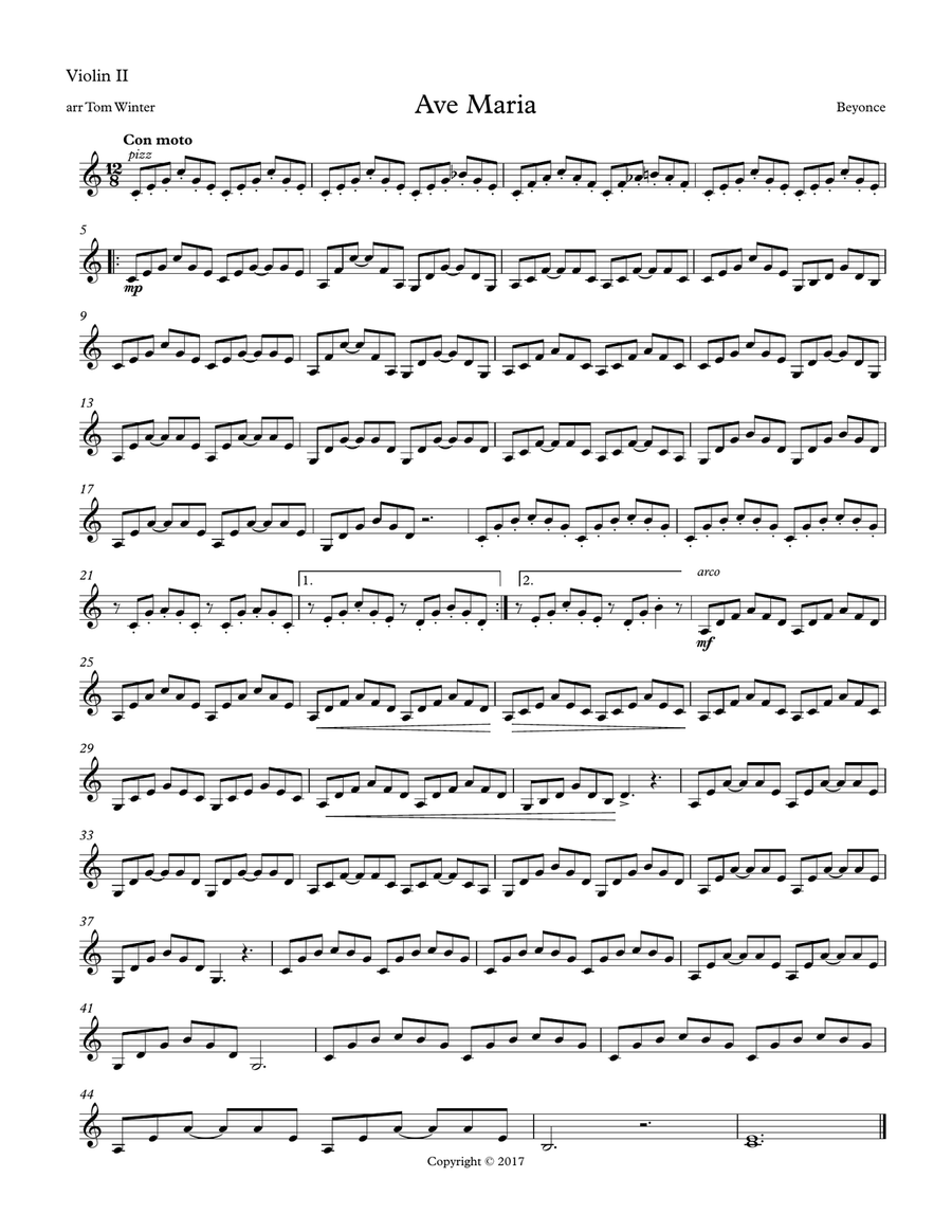 Ave Maria String Quartet scores gallery preview page 2