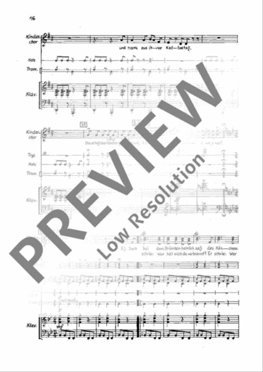 Der Struwwelpeter Children's Choir scores gallery preview page 21