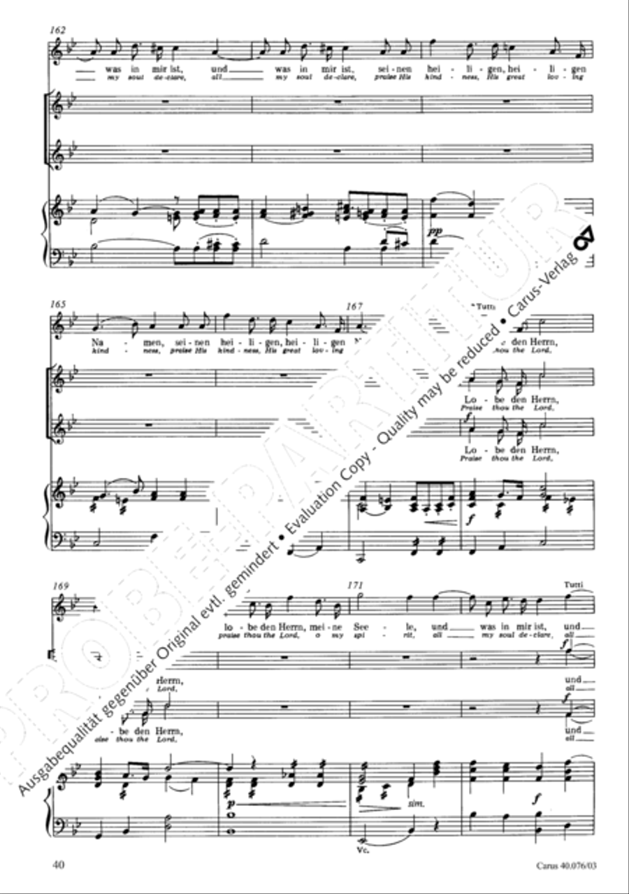 Hymn of Praise, MWV A 18 SSAATB scores gallery preview page 41