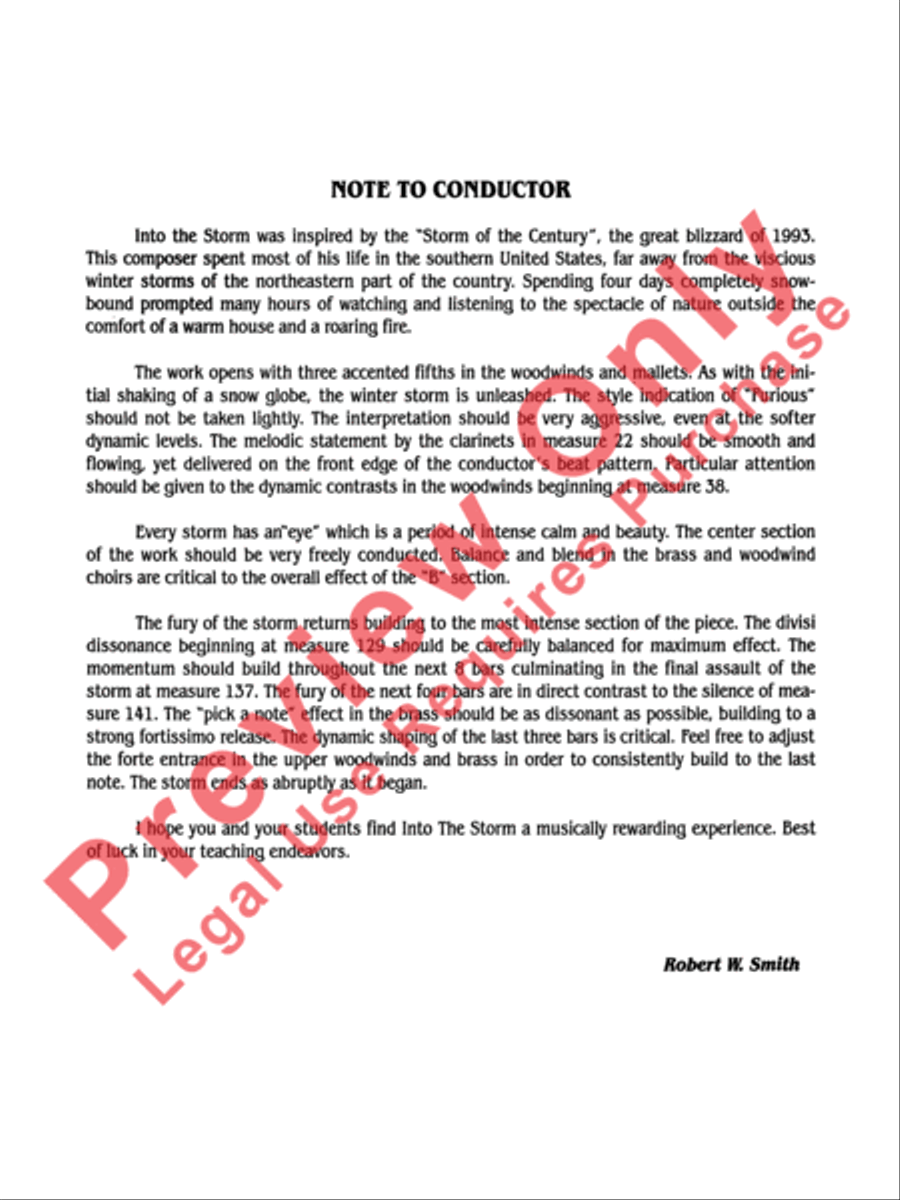 Into the Storm Concert Band scores gallery preview page 3