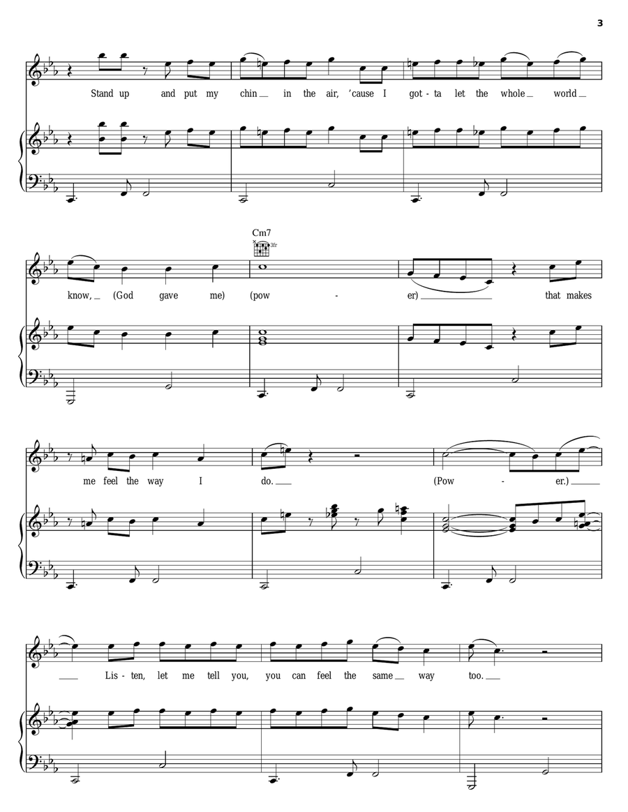 Power Piano, Vocal, Guitar scores gallery preview page 3