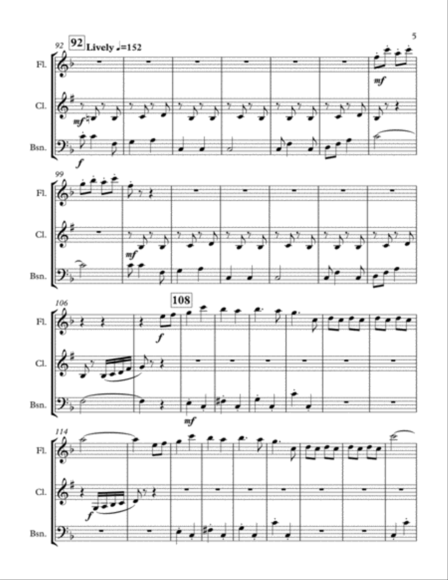 I Cain't Say No I Cain't Say No Woodwind Trio scores gallery preview page 5