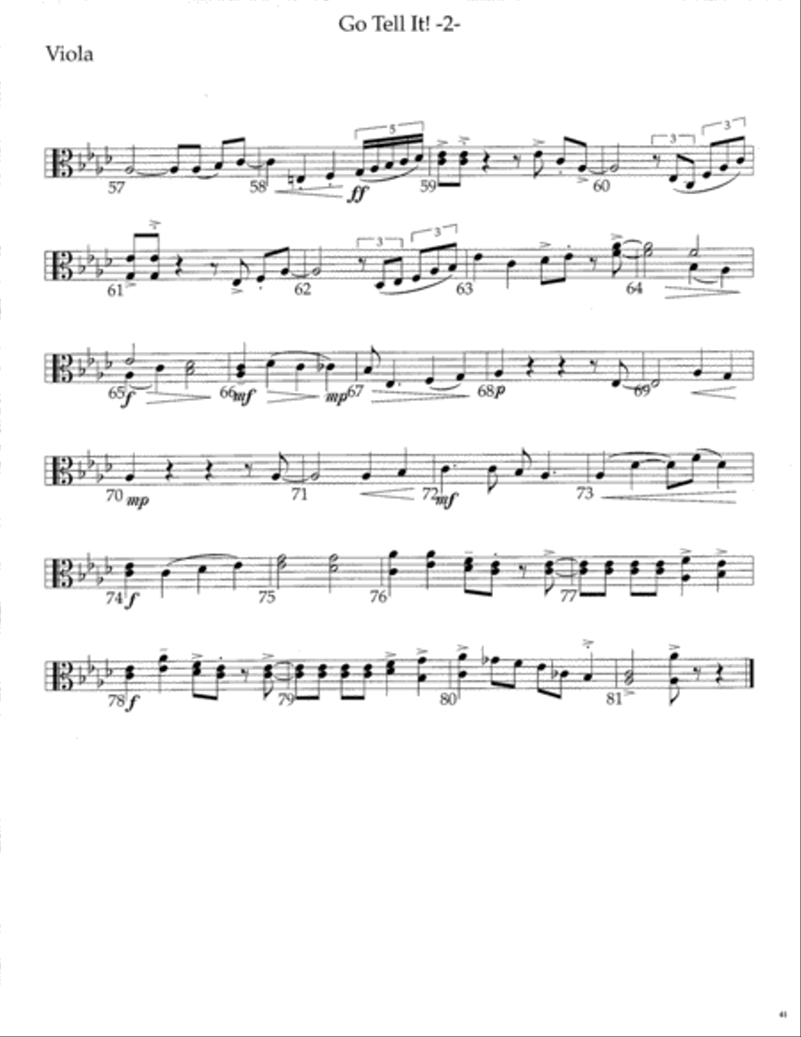 Go Tell It! SSATB scores gallery preview page 42