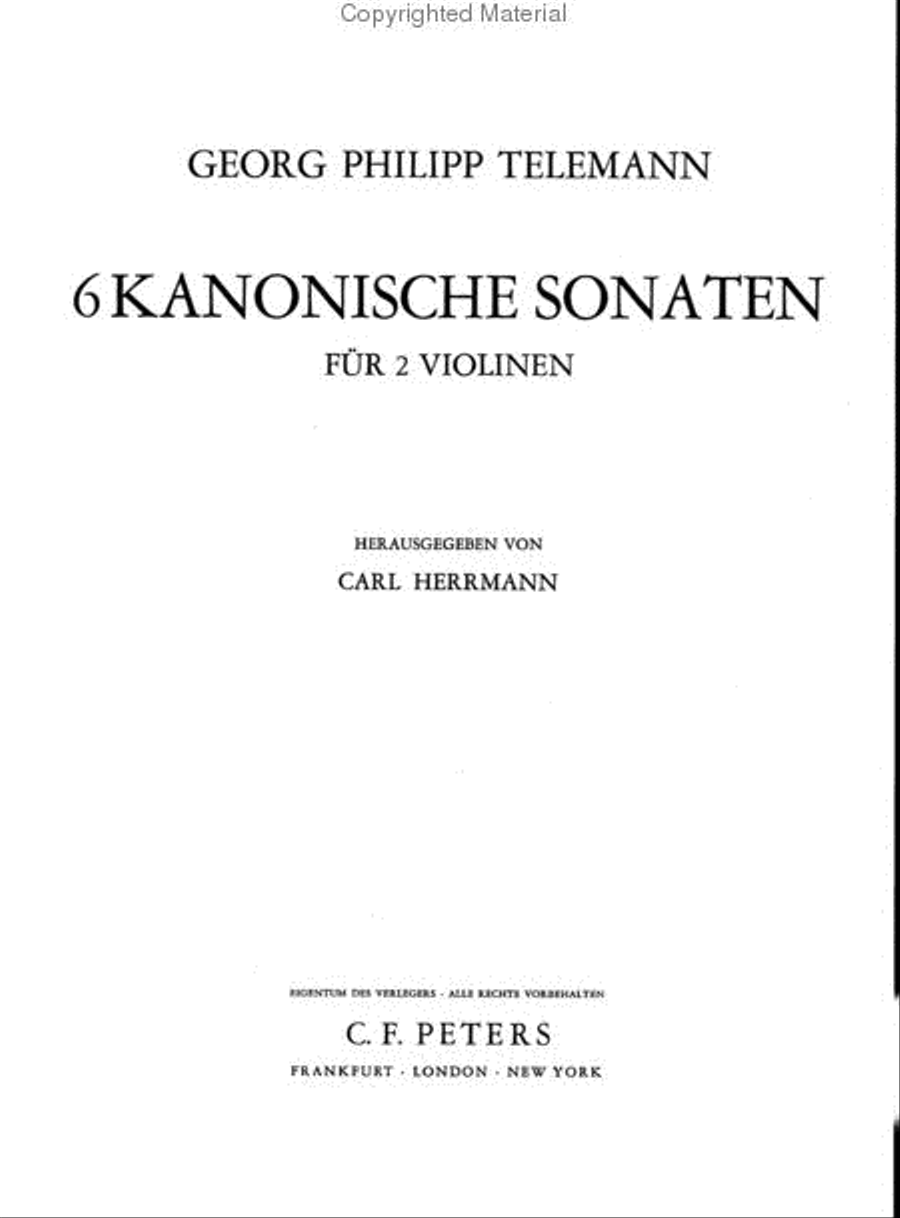 Canonic Sonatas