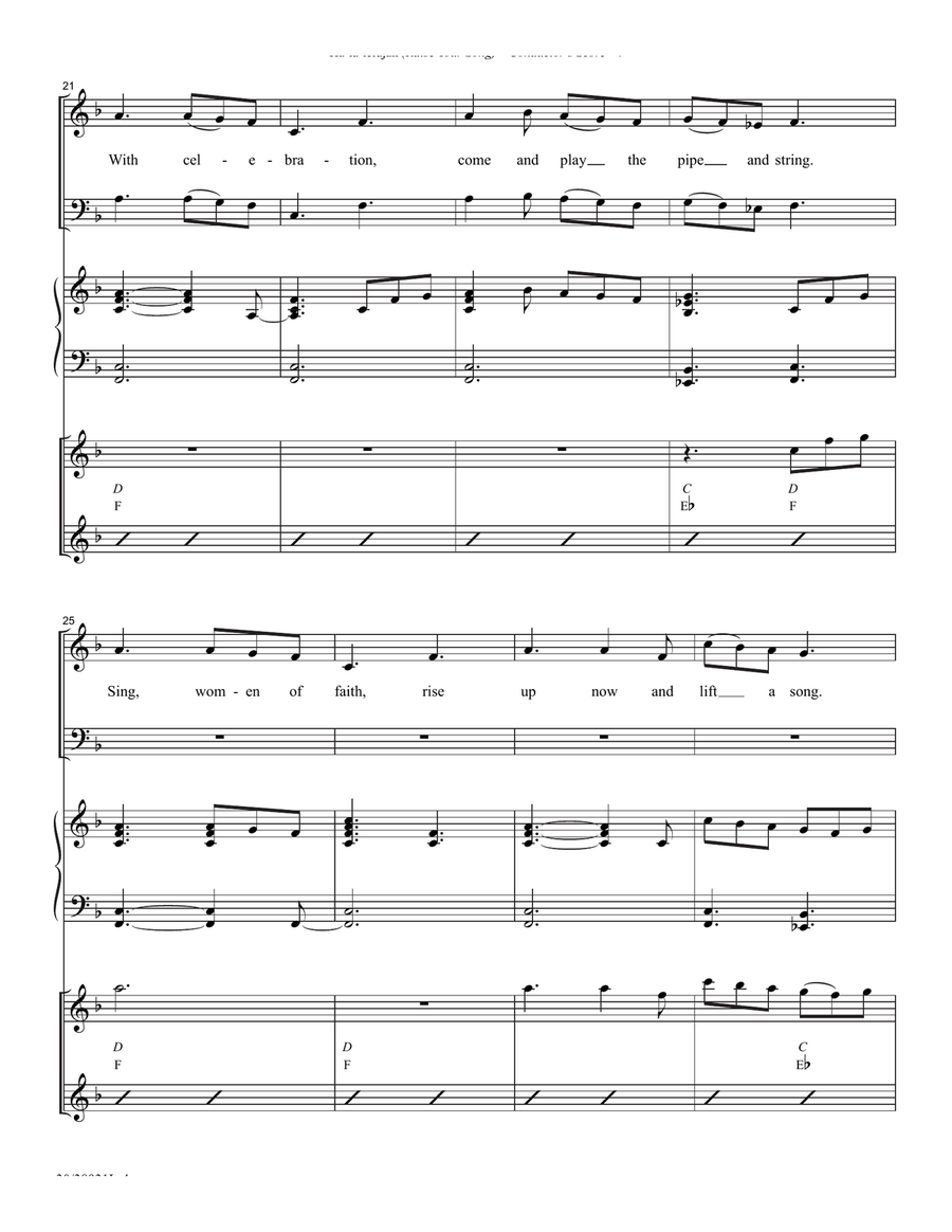 Ha-la-lelujah (Raise Your Song) - Downloadable Instrumental Score and Parts 4-Part scores gallery preview page 5