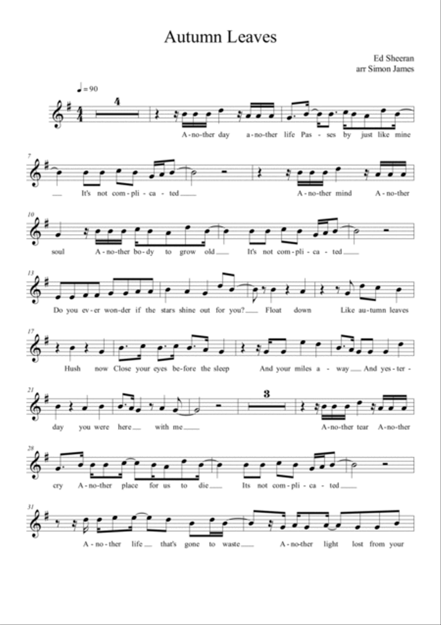 Autumn Leaves Guitar scores gallery preview page 6