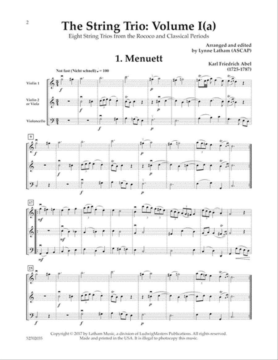 The String Trio: Vol. I(a) String Trio scores gallery preview page 2