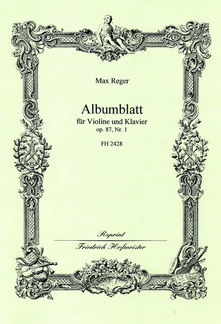 Albumblatt, op. 87,1, Heft 1