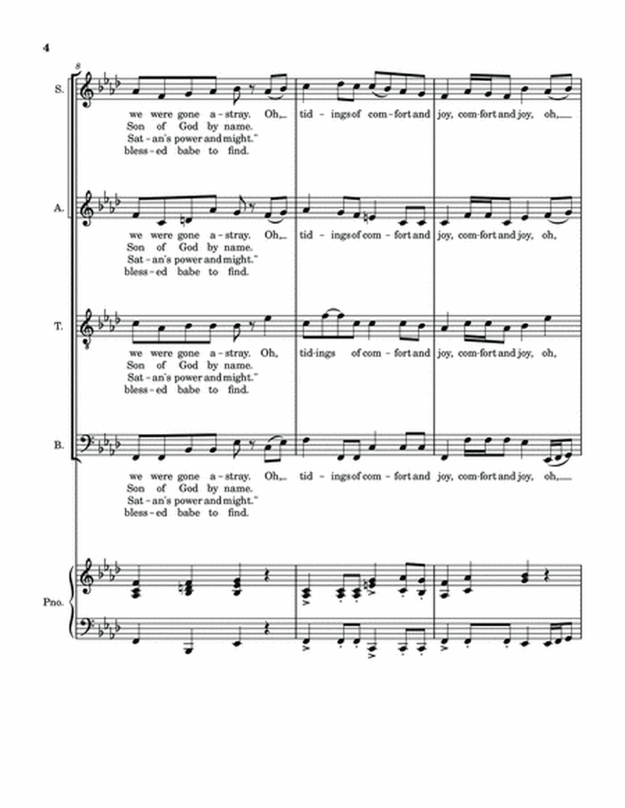 Five Christmas Songs - SATB Choir with optional Piano accompaniment image number null