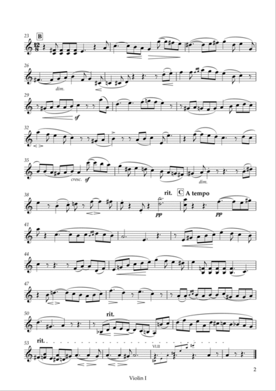 Six Etudes in Canonic Form Op.56 No.2 for String Quartet String Quartet scores gallery preview page 6