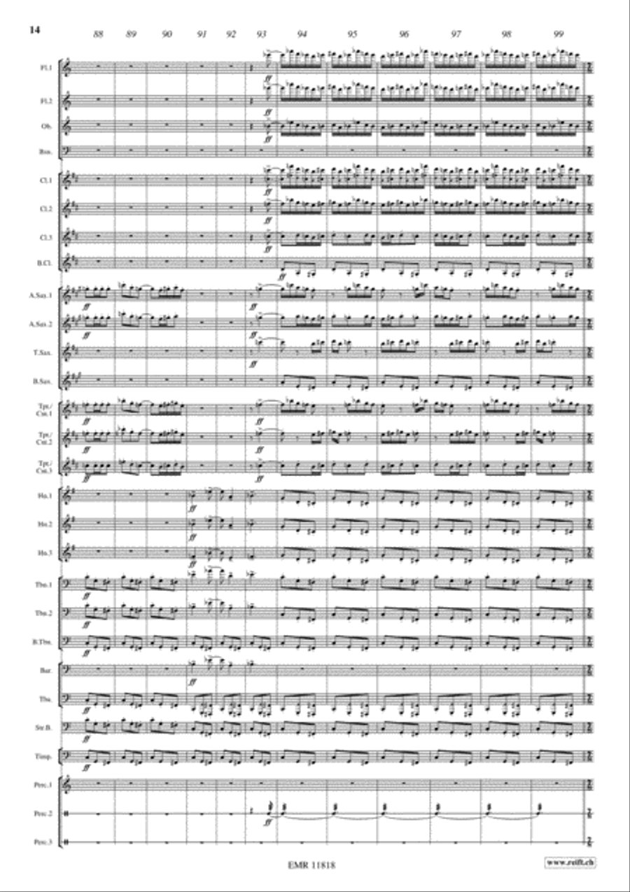 The Perfect Fool Concert Band scores gallery preview page 15