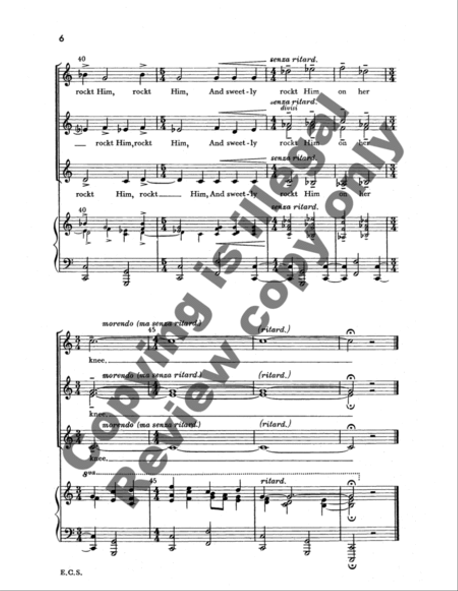 Sweet was the Song the Virgin Sung SSA scores gallery preview page 8
