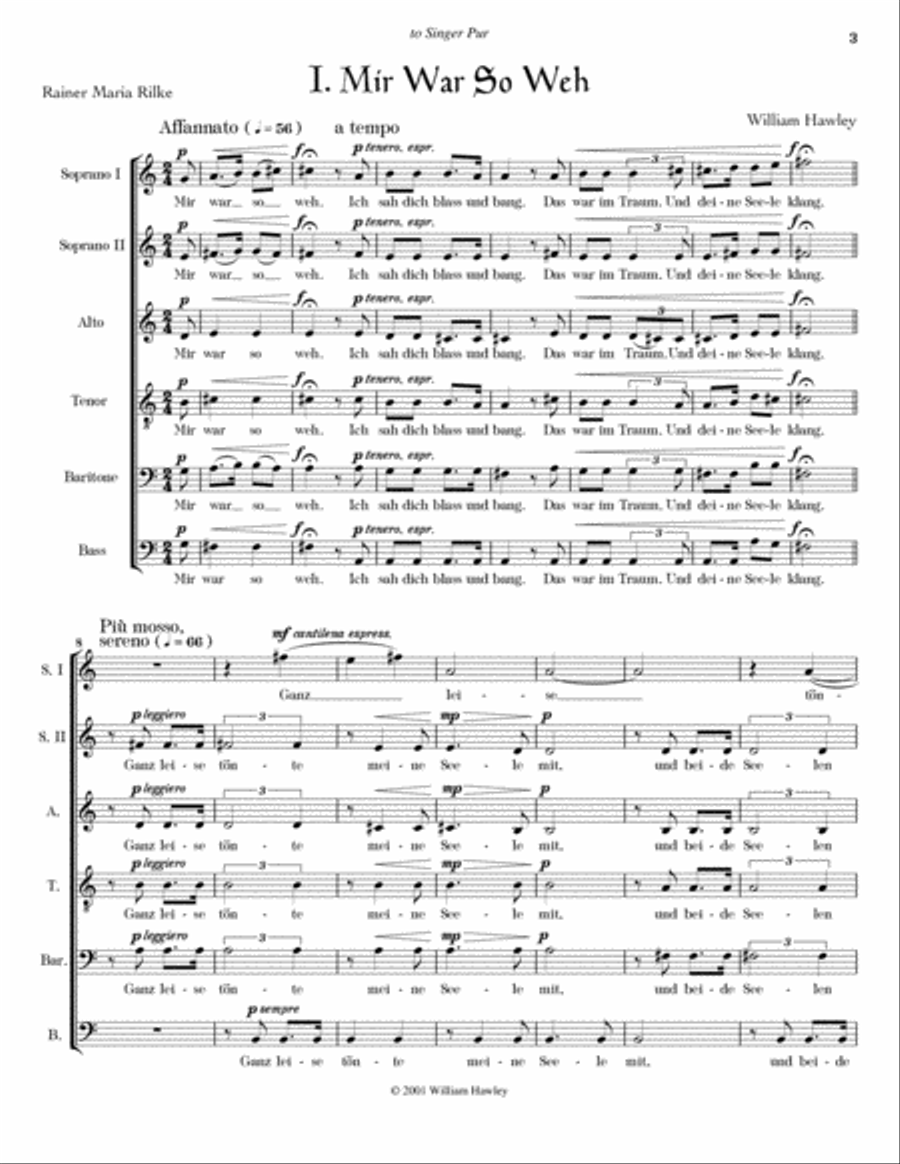 Drei Momente (Three Moments) SSATBarB Choir scores gallery preview page 3