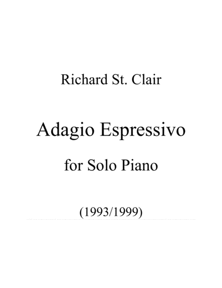 Adagio Espressivo for Solo Piano image number null