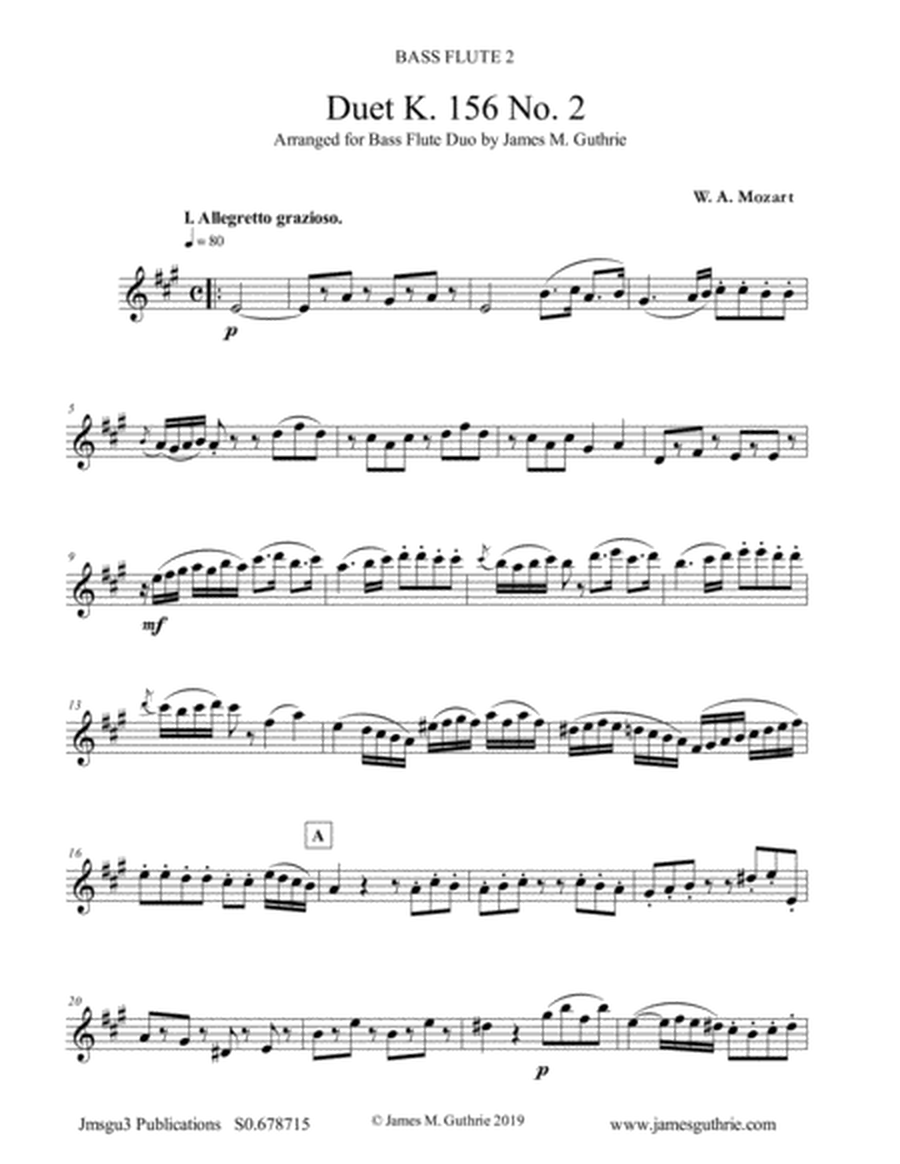 Mozart: Duet K. 156 No. 2 for Bass Flute Duo image number null