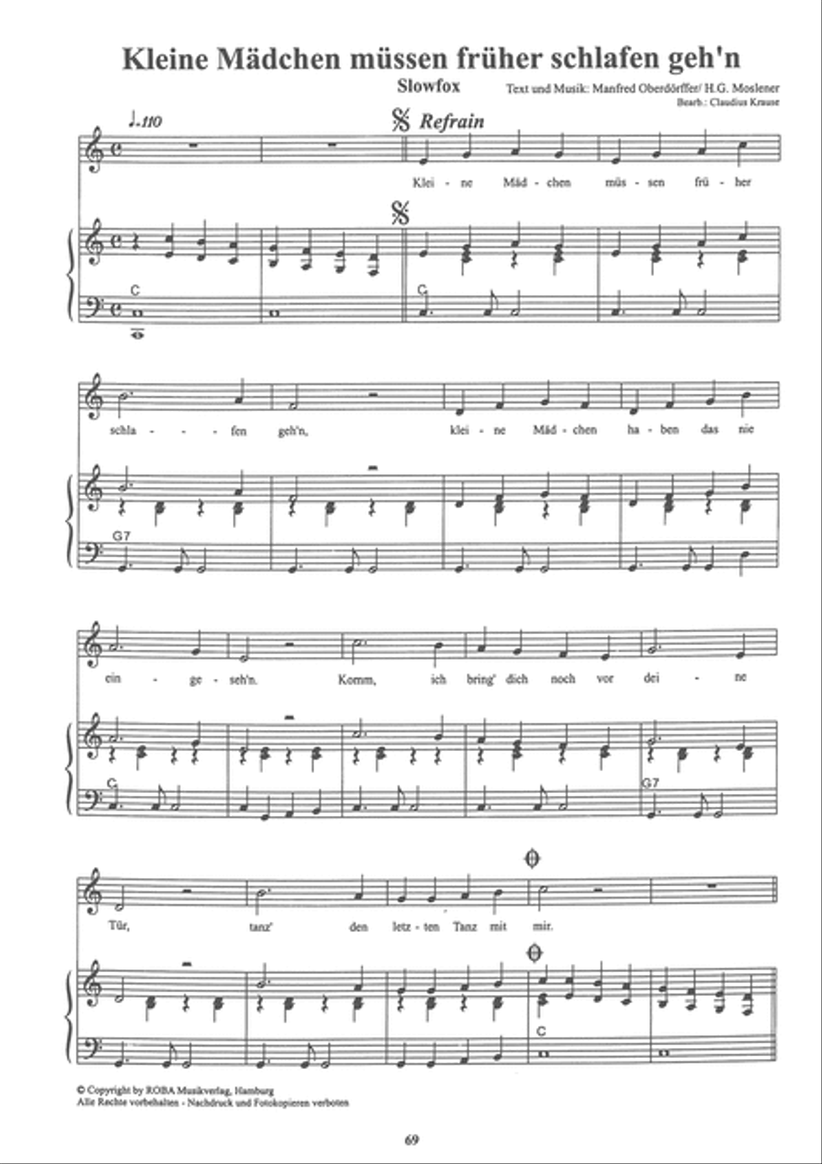 Kleine Madchen mussen fruher schlafen gehen Voice scores gallery preview page 3