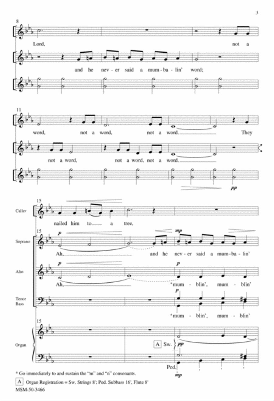 They Crucified My Lord 4-Part scores gallery preview page 3