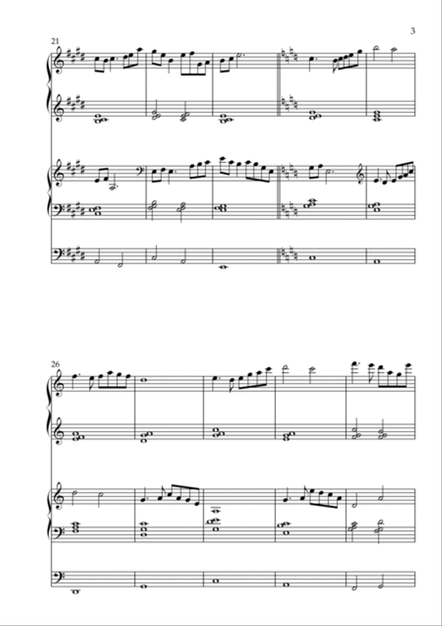 Walk With Me, Op. 108 (Organ Duet) by Vidas Pinkevicius (2022) Organ Solo scores gallery preview page 3