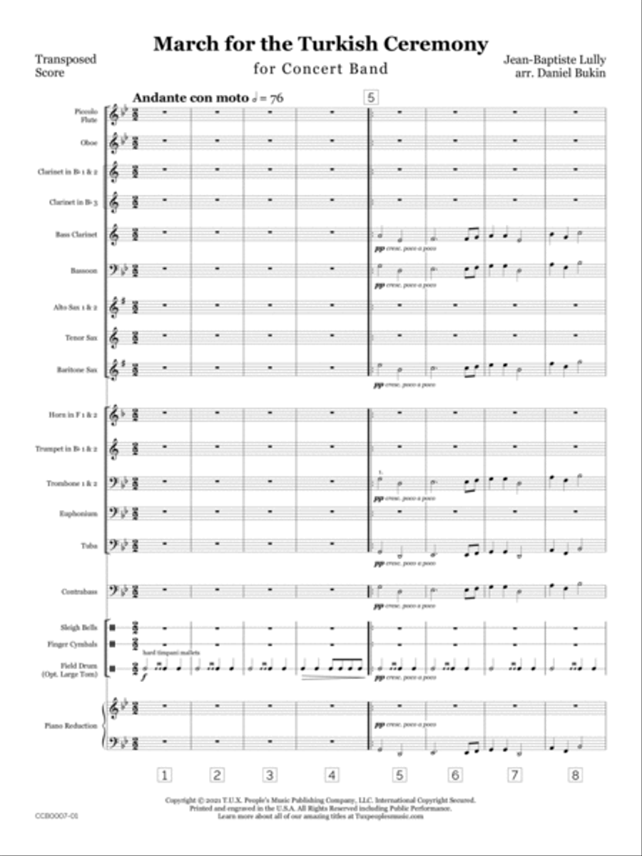 March for the Turkish Ceremony Concert Band scores gallery preview page 4