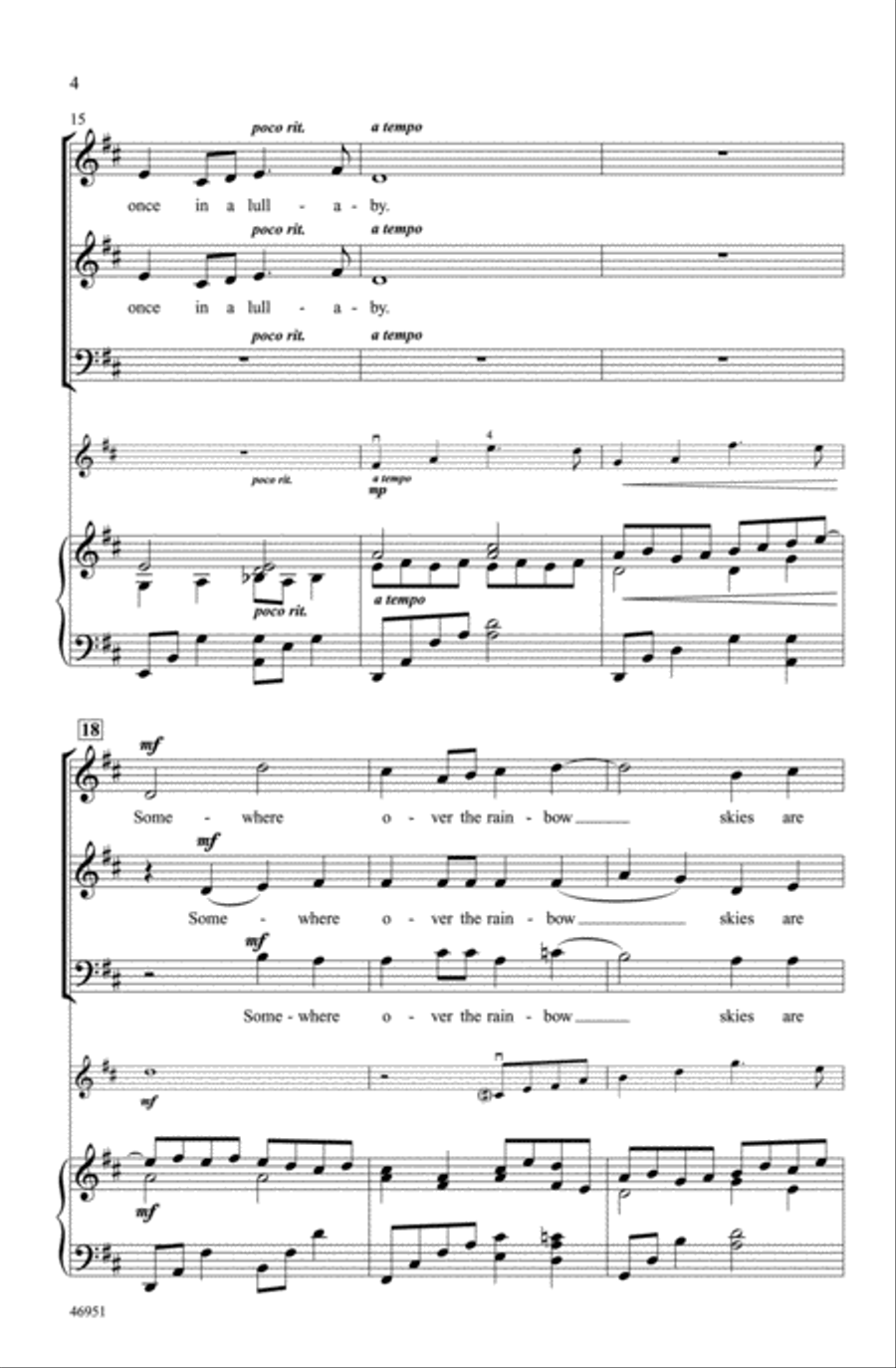 Over the Rainbow Choir scores gallery preview page 3