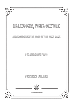 Book cover for Bellini-Malinconia,Ninfa gentile,for Violin and Piano